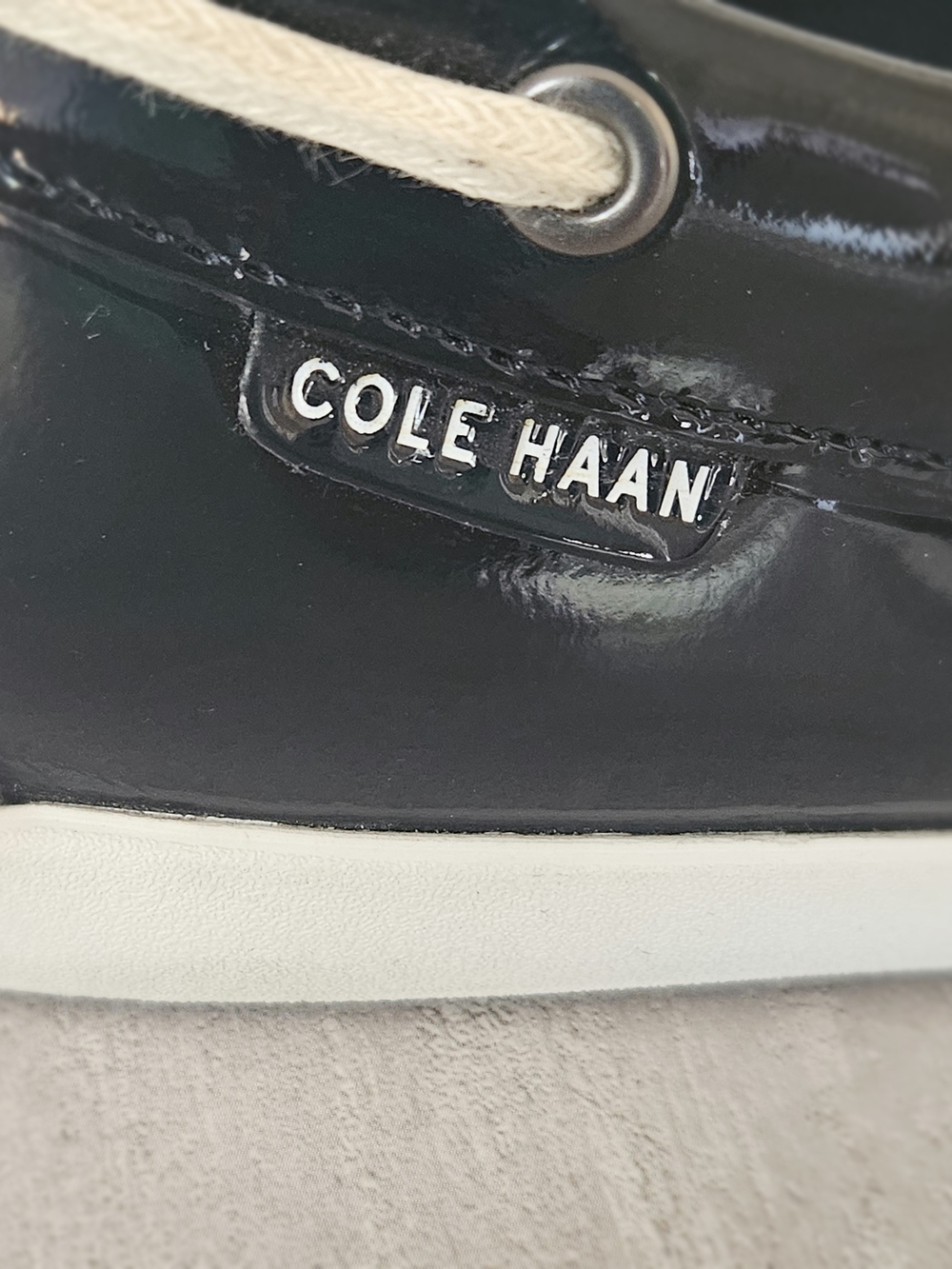 Cole Haan Women's Patent Leather Boat Shoes Loafers Black Size 8 B - Picture 3 of 15